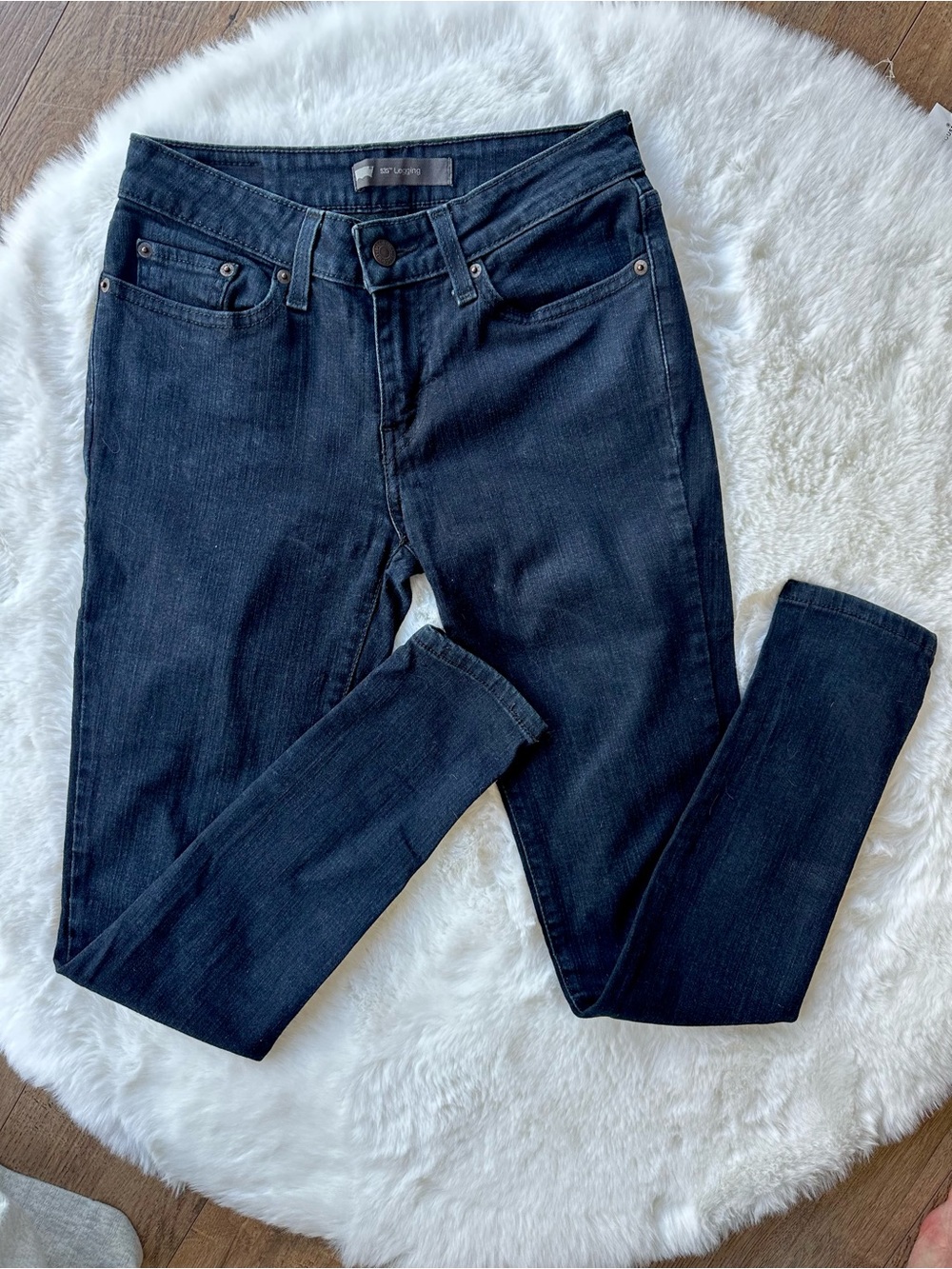 Levi’s 535 Jeggings Indigo Dark Navy Skinny Jeans 5
